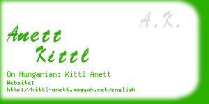 anett kittl business card